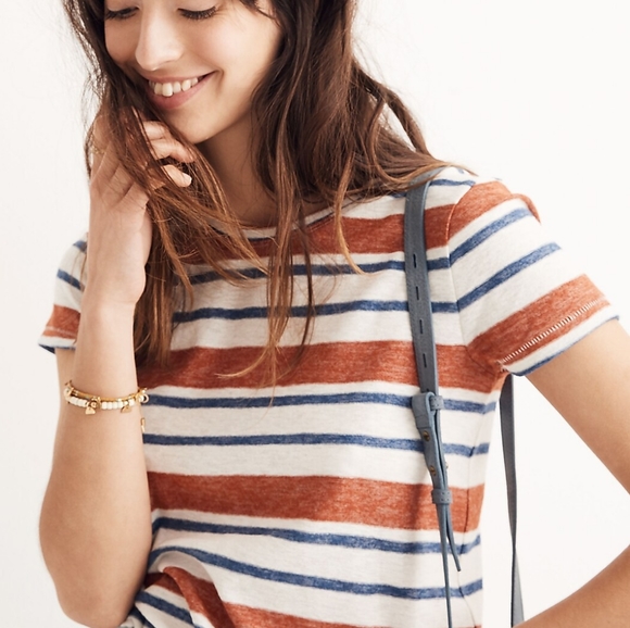 Madewell Tops - Madewell Hi-Fi Shruken Tee With Marylou Stripe